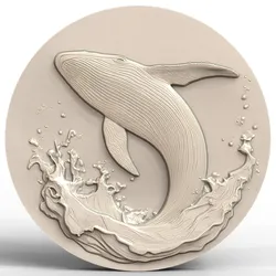 3D Model STL File for CNC Router/Laser & 3D Printer A Whale Coming out of the Water