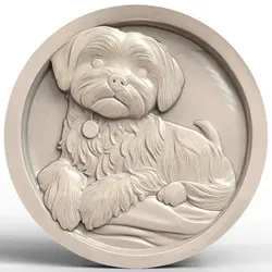 3D Model STL File for CNC Router/Laser & 3D Printer An Influencer Dog Posing for Photos on Instagram