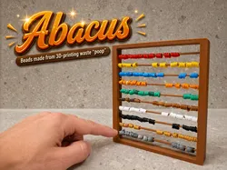 Abacus, with waste "poop" beads - Free 3D Print Model