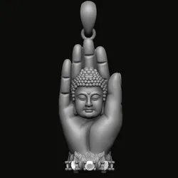 Buddha hand Pendant 3D print model