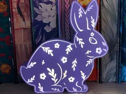 Floral Bunny Lantern Light-Up Spring & Cozy Decor - Free 3D Print Model