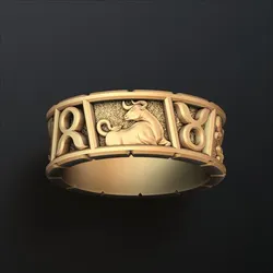 Horoscope Taurus Ring v2 3D print model