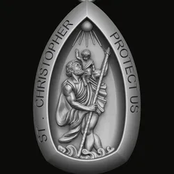Saint Christopher Pendant 3D print mode