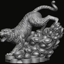 TIGER STATUE 3D print model