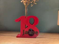18 years Birthday Wedding Anniversary Jubilee - Free 3D Print Model