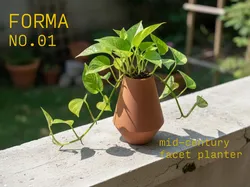 Forma Face Planter - Self-watering Geometric Vase - Free 3D Print Model