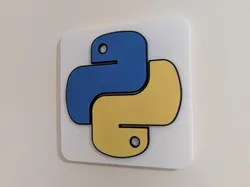 Python Logo Wall Plaque (3–4 Colour, Easy Print) - Free 3D Print Model