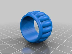 Anillo banda con patrón de bultos