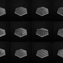 bases hexagonal 28mm