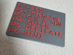 BEKO Dishwasher Program List Plaque - Free 3D Print Model