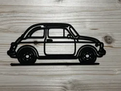Fiat 500 Classic Inspired Minimalist Wall Art - Free 3D Print Model