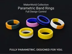 Parametric Ring Generator — Color Patterns - Free 3D Print Model