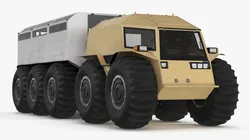 Sherp ATV with Trailer Light Gray 3D model