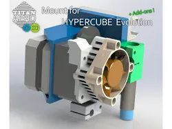 Titan Aero head mount for Hypercube Evolution + Addons