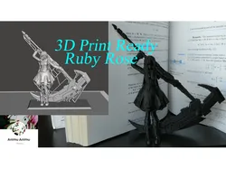 3D PRINT READY!! Ruby Rose from RWBY