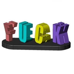 F yeah anamorphic illusion text