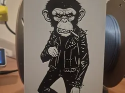 punk monkey hueforge - Free 3D Print Model