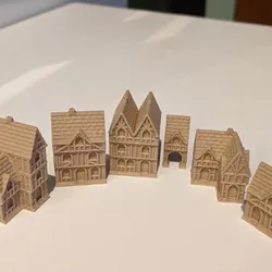 Wee Burgh Medieval Town or City (timberframe set01)