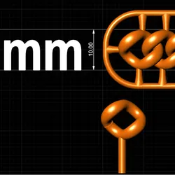 10mm Wide - Solid Cuban Chain - Lock box not included 3D print model