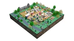 3d model of an Imaginary Town 3D model