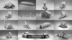 BIG set vikings 3D Model Pack