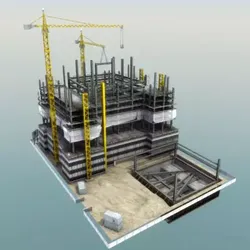 Building Construction Site Low-poly 3D model