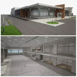 Car Showroom 3D model