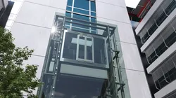 Cargo Glass Elevator Chrome 3D model