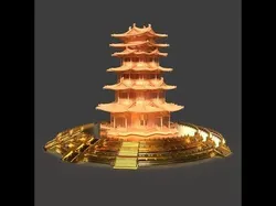 Chinese ancient tower  3D model