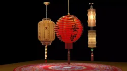 Chinese  red lantern  3D model