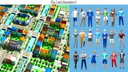 City and cartoon character 3D Model Pack