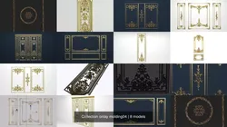 Collection onlay molding04 3D Model Pack