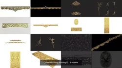 Collection onlay molding12 3D Model Pack