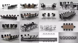 Conference Meeting Room Furniture vol 5 3D Model Pack