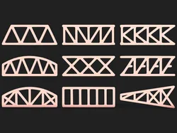 Creality Cloud | Steel Truss Girder Bundle 9 Structural STL Designs | ملفات الطابعة ثلاثية الأبعاد