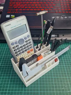 Desk Organizer with Vernier Caliper & Calculator holder (Remix)