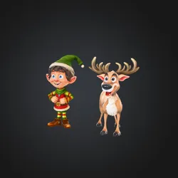 Elf & Reindeer Duo