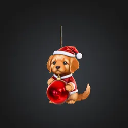 Festive Puppy Ornament
