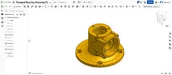 Flanged Bearing / Pump Housing (3D CAD Model)