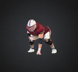 Football Player in a Stance