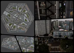Hexagon City endless run 3D model