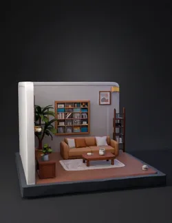 i need to create a room it should be 3d but the material should not c