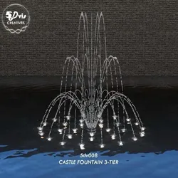 Lumion fountain - animated Low-poly 3D model