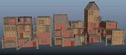 Modular Asset  Low-poly 3D model