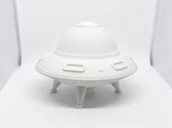 Nave espacial OVNI retro – Patas de aterrizaje asimétricas - Modelo de impresión 3D gratuito