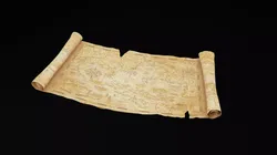 Open Treasure Map  Low-poly 3D model