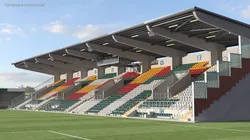 Outdoor Sports Stadium Stand with Roof 3D model