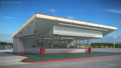 Retro Fast Food Restaurant 3D model