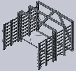 Shelf rack for sheet metal sheets 1.5x3m