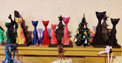 Sitting Cat Statues